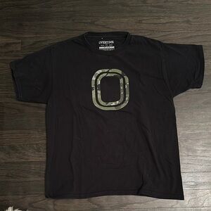 Overtime Black T-Shirt with Green Logo
